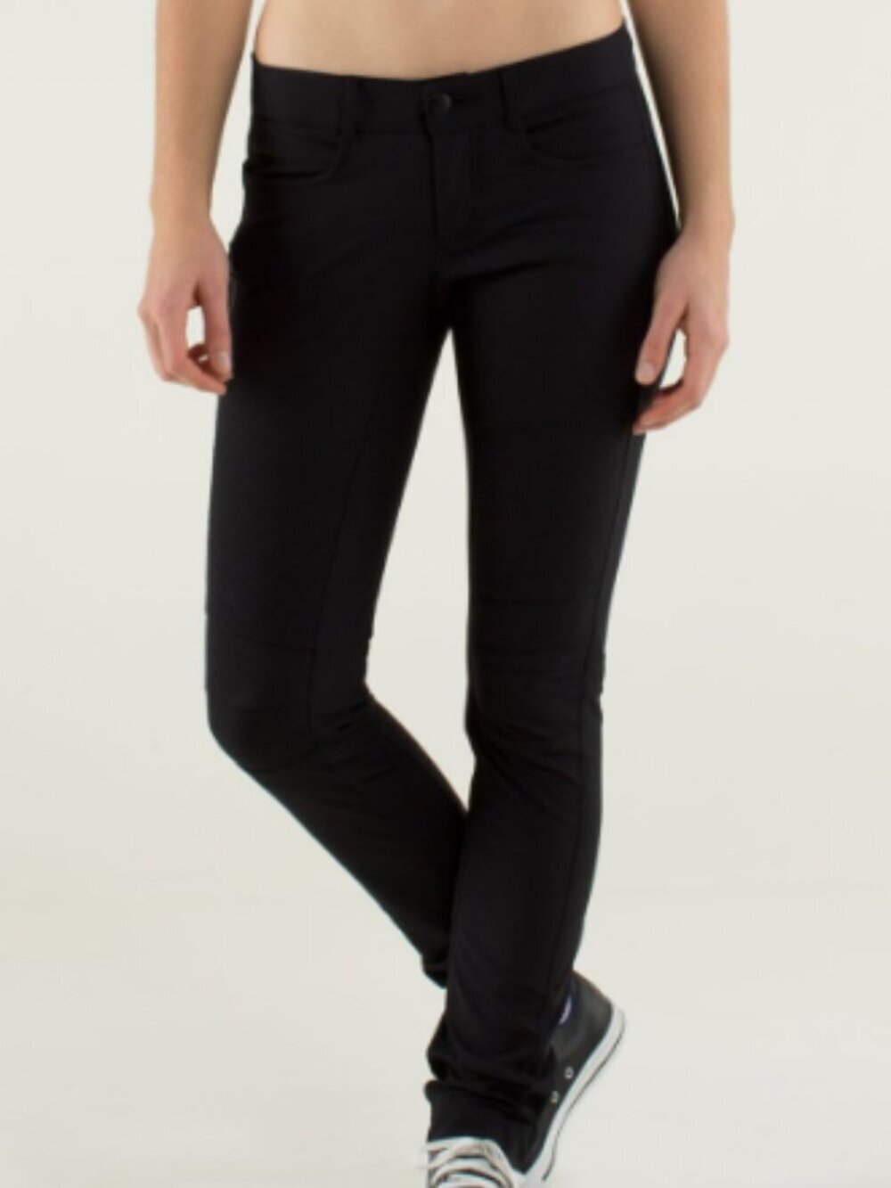 Lululemon Bust A Move Pants Black Moto-Inspired Stretch Water Repellant sz S